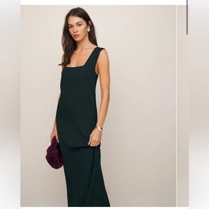 Reformation Vea Dress Black - Size 6